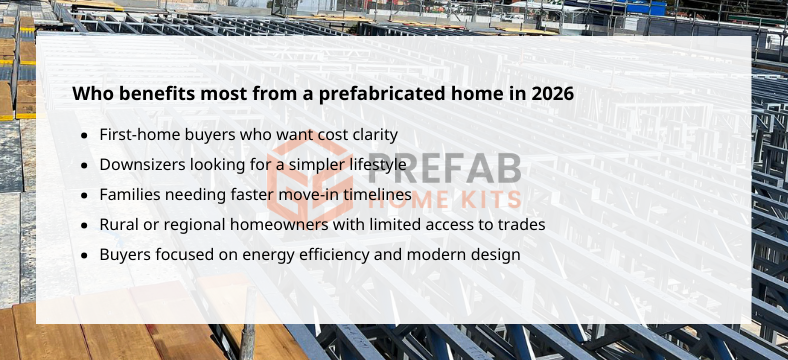 who benefits most from a prefabricated home in 2026