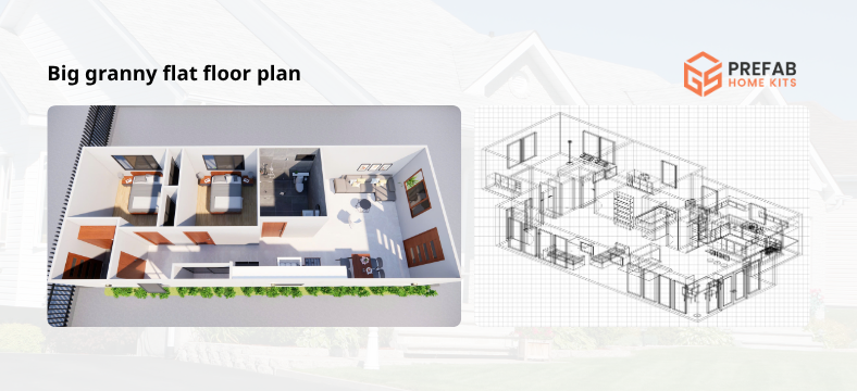 big granny flat floor plan