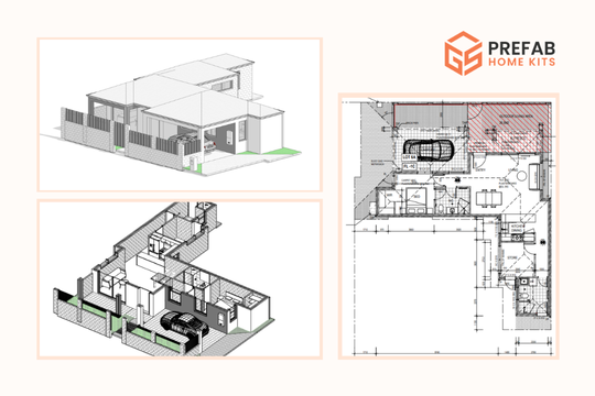 l-shaped granny flat floor plan