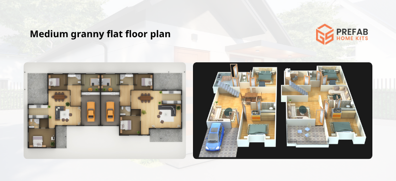 medium granny flat floor plan