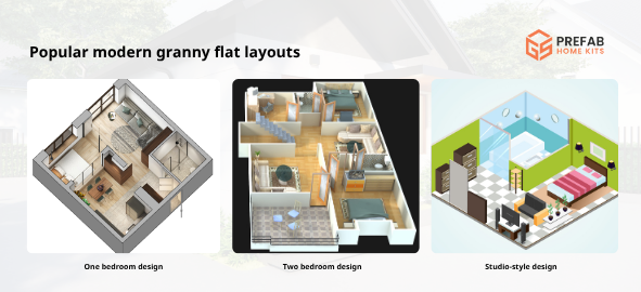 popular modern granny flat layouts