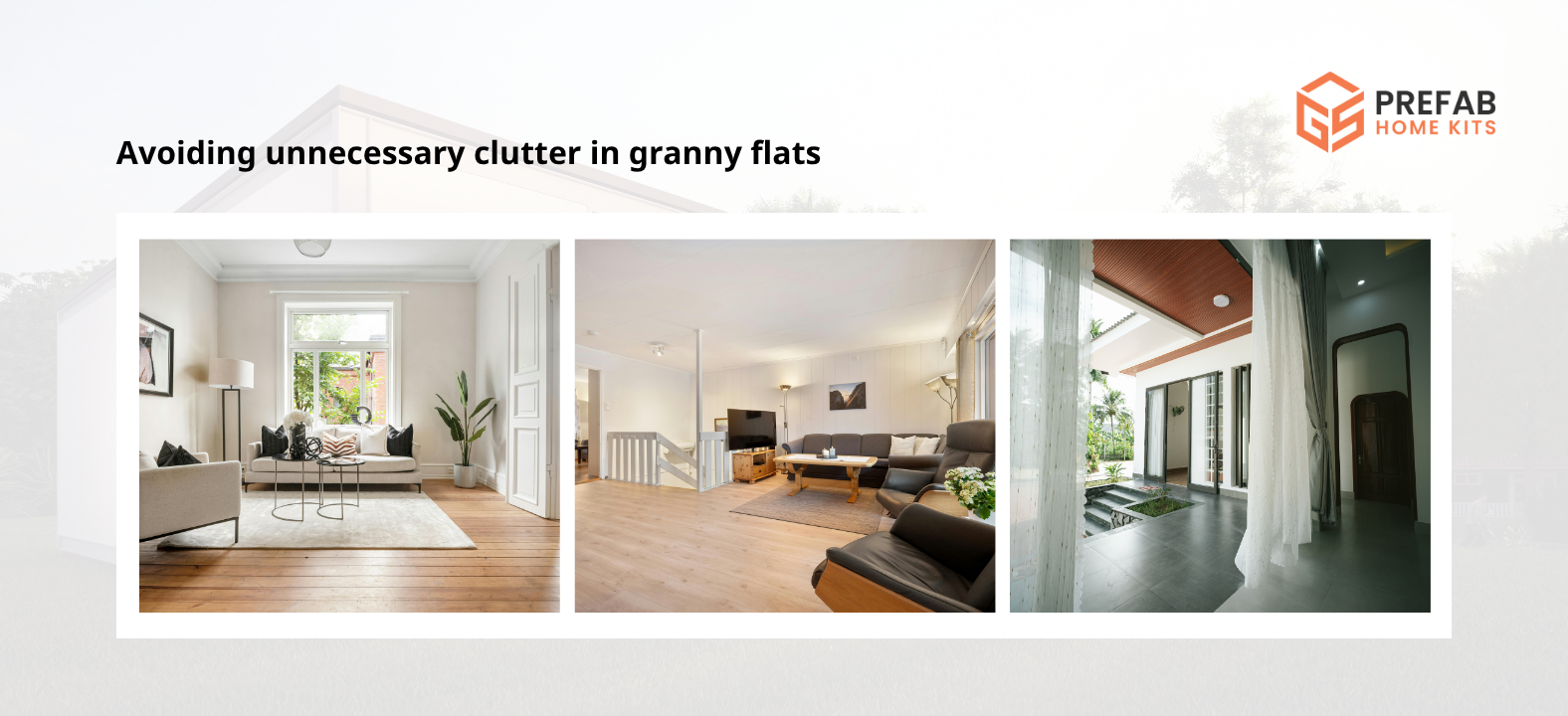 avoiding unnecessary clutter in granny flats