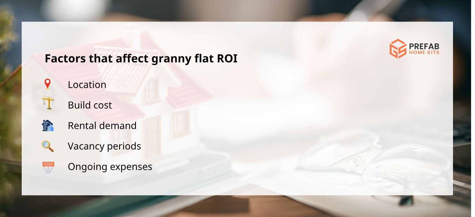 factors that affect granny flat roi