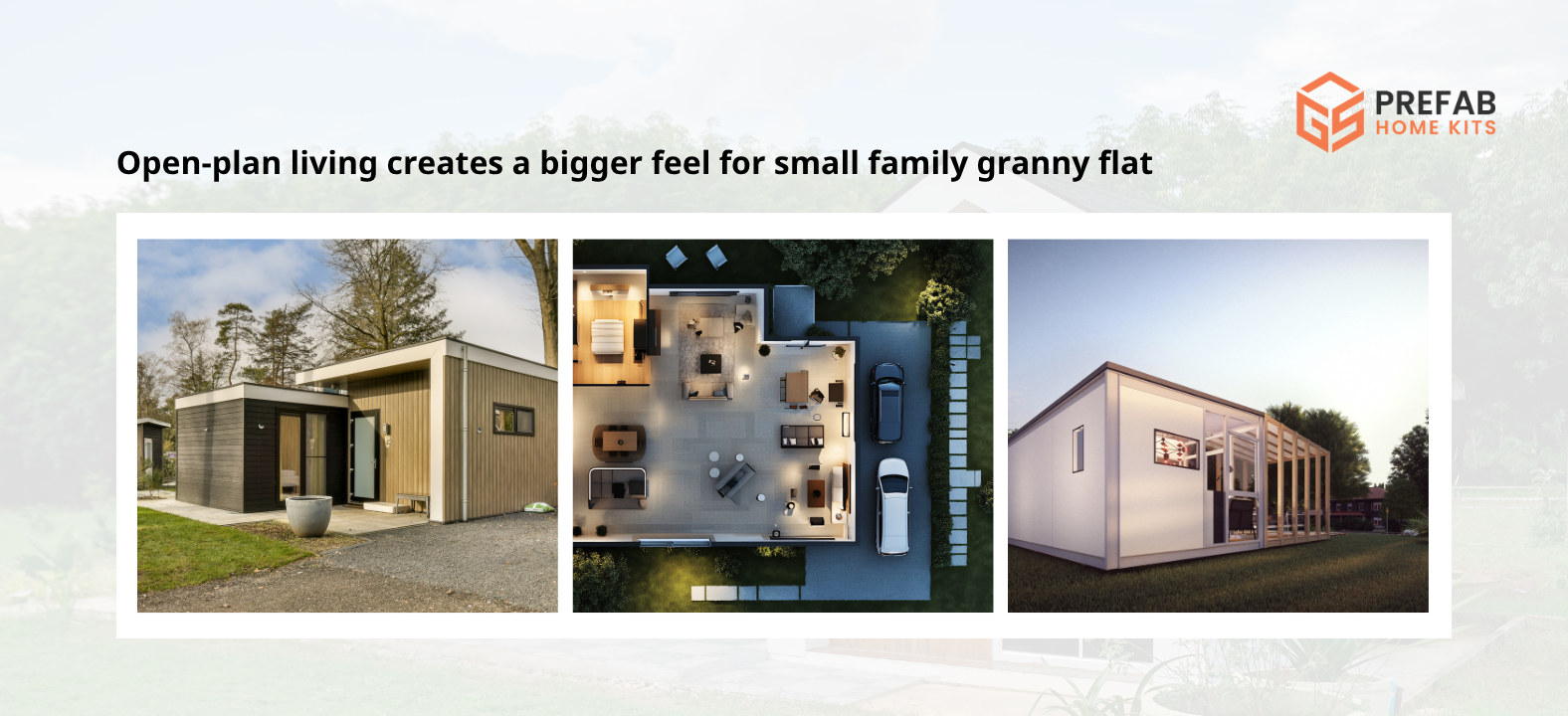 open-plan living creates a bigger feel for small family granny flat