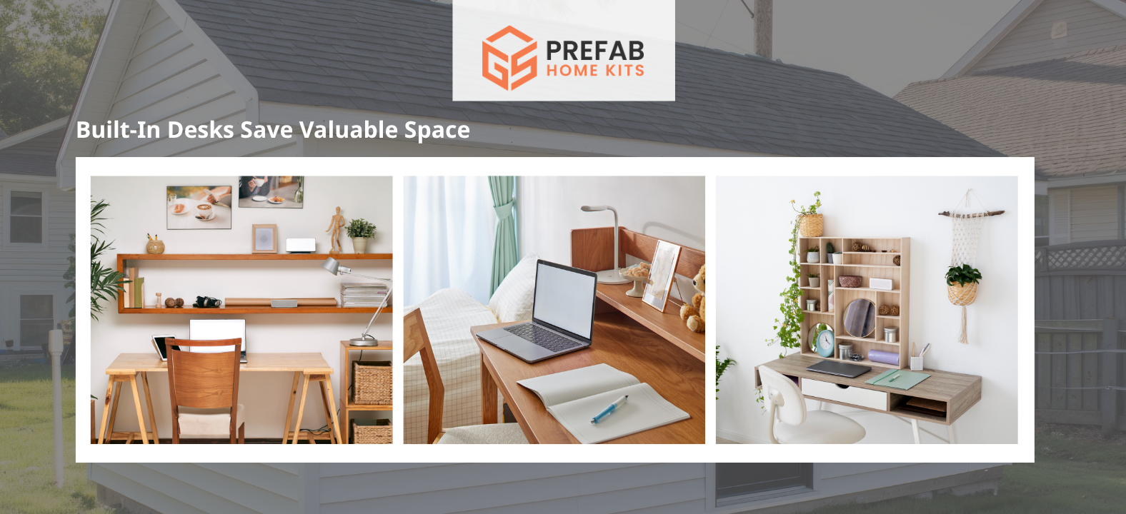 built-in desks save valuable space in a small family granny flat